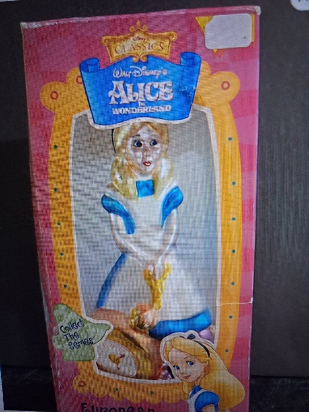 Disney Mouth-Blown Handcrafted Alice Wonderland Christmas Ornament Rare!
